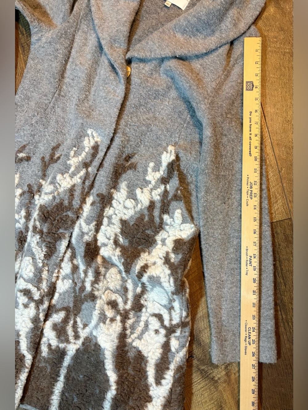 Anthropologie Angel of the North Floral Long Sweater Coat L - Picture 12 of 13